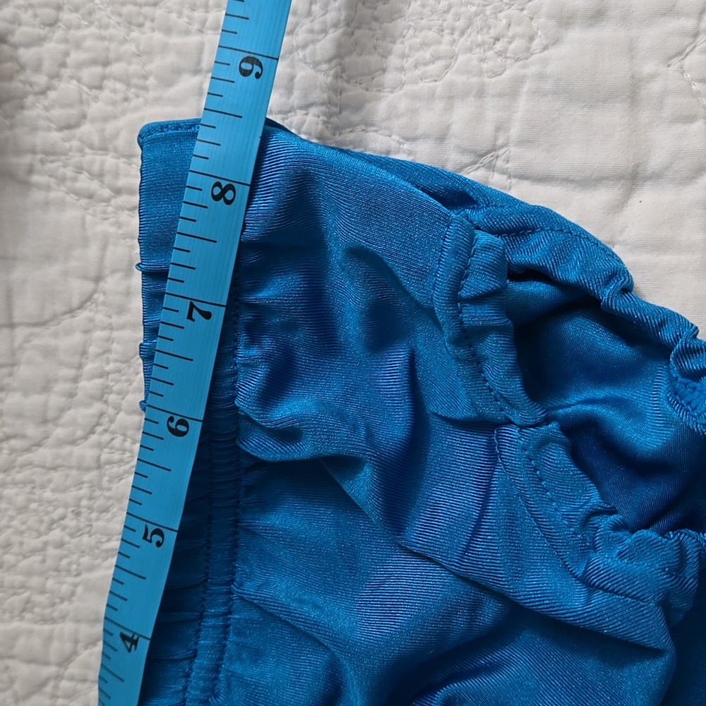 Kids Blue Ruffled Bikini Set - Picture 2 of 4